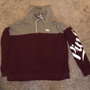 Pink cowl neck sweatshirt